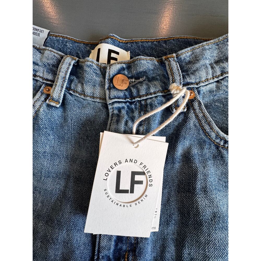 New Revolve Lovers + Friends Lennon Blue Ultra High Rise Wide Leg Jeans Size 28 - Picture 8 of 8